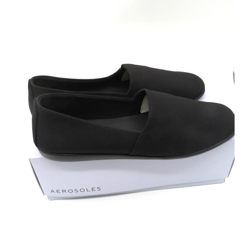 Aerosoles Womens Black Slip-On Loafers 12 Comfortable Lightweight Casual Shoes N